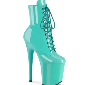 FLAMINGO-1020 20 cm bottine talon haut femme pleaser turquoise