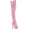 Glitter 18 cm ADORE-3020GP bottes cuissardes talons hauts à lacets roses