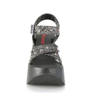 Glitter 13 cm DemoniaCult DYNAMITE-02 sandales lolita talons compensées