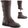 GOTHAM-105 marron botte de capitaine halloween bottes pour hommes à boucles