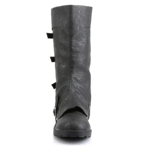 GOTHAM-105 noires botte de capitaine halloween bottes pour hommes à boucles