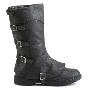 GOTHAM-105 noires botte de capitaine halloween bottes pour hommes à boucles