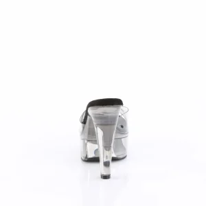 Gris 13 cm MARTINI-501 mule à talon hauts transparent