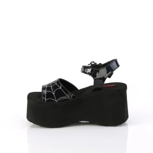 Hologramme 6,5 cm DemoniaCult FUNN-10 emo lolita sandale talon compensé plateforme