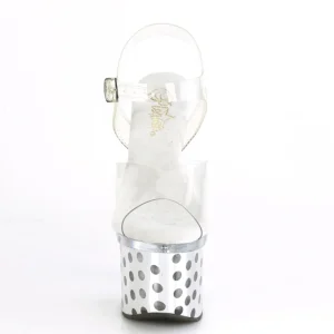 LED ampoule plateforme 18 cm DISCOLITE-708DOTS sandales talons hauts de pole dance