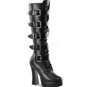 Mat 13 cm ELECTRA-2042 plateformes bottes à boucles pour femmes