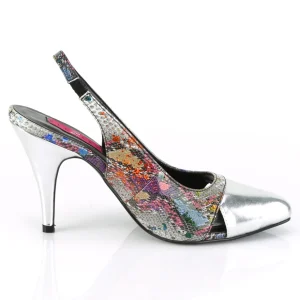 Motif serpent 10 cm DREAM-405 escarpins slingback chaussures travesti