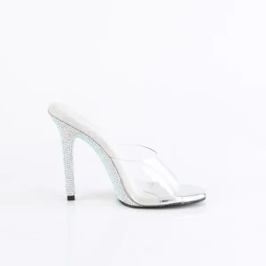 Mules Argent 11,5 cm GALA-01DM Mules à talons hauts strass