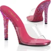 Mules Pink 11,5 cm GALA-01DMM Mules à talons hauts strass