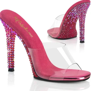 Mules Pink 11,5 cm GALA-01DMM Mules à talons hauts strass