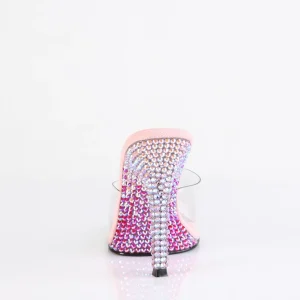 Mules Rose 11,5 cm GALA-01DMM Mules à talons hauts strass