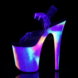 Multicolore 20 cm FLAMINGO-808GXY Plateforme Neon Sandales Femmes