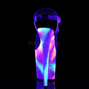 Multicolore 20 cm FLAMINGO-808GXY Plateforme Neon Sandales Femmes