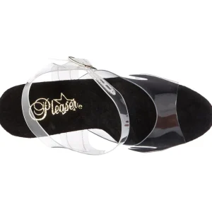 Noir 18 cm ADORE-708 Plexi Plateforme Haut Talon