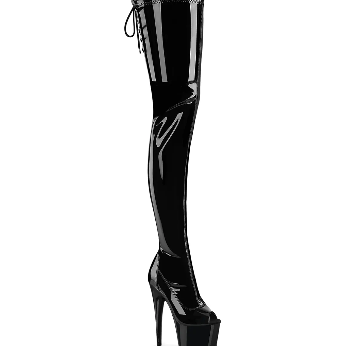 noir__cm_adore_vinyle_pla_0.webp Noir 18 cm ADORE-4011 Vinyle plateforme bottes cuissardes crotch haute
