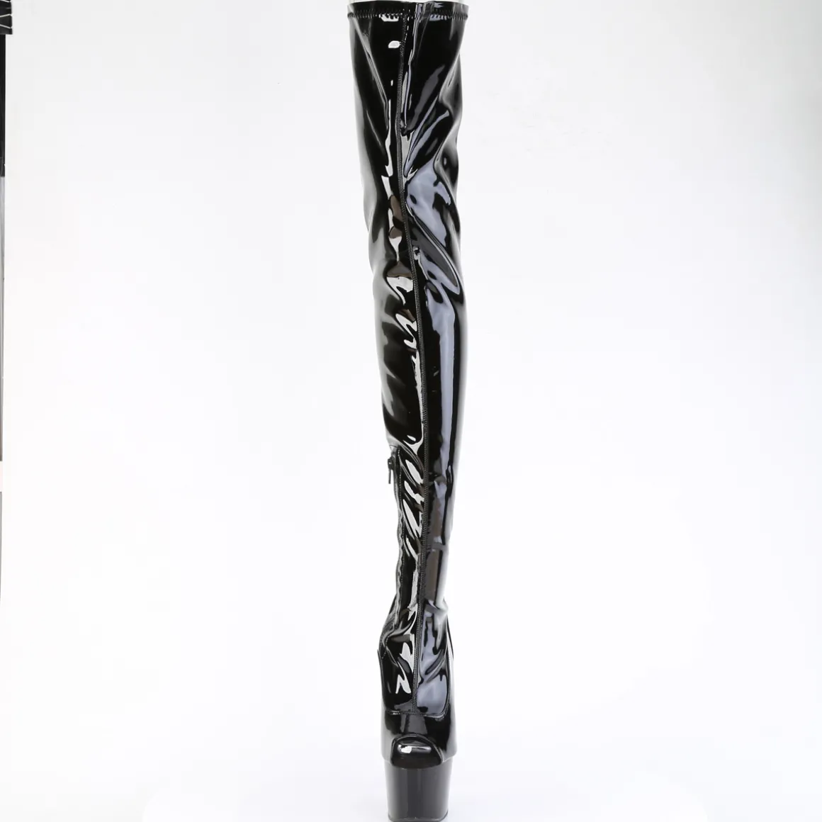 noir__cm_adore_vinyle_pla_1.webp Noir 18 cm ADORE-4011 Vinyle plateforme bottes cuissardes crotch haute