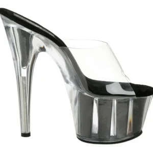 Noir 18 cm ADORE-701G Etinceler Plateforme Mules Hautes