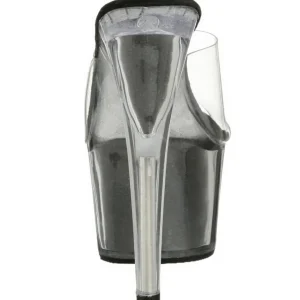 Noir 18 cm ADORE-701G Etinceler Plateforme Mules Hautes