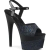 Noir 18 cm ADORE-709-2G etincelle sandales avec plateforme