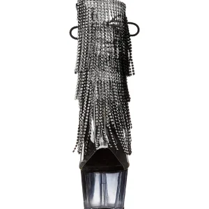 Noir 18 cm ADORE-1017RSFT bottines a frangees pour femmes a talon
