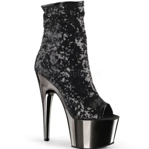 Noir 18 cm ADORE-1008SQ bottines a paillettes pour femmes