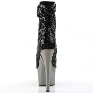 Noir 18 cm ADORE-1008SQ bottines a paillettes pour femmes
