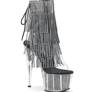 Noir 18 cm ADORE-1017SRS bottines a frangees pour femmes a talon