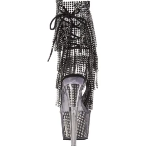 Noir 18 cm ADORE-1017SRS bottines a frangees pour femmes a talon
