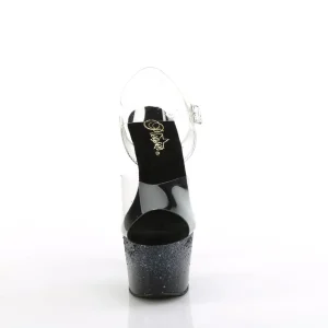 Noir 18 cm ADORE-708SS etincelle sandales avec plateforme