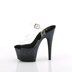 Noir 18 cm ADORE-708SS etincelle sandales avec plateforme