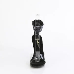 Noir 11,5 cm CHIC-42 bande de cheville sandales talon aiguille en métal