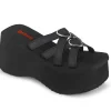 Noir 9 cm DemoniaCult FUNN-15 mules plateforme de emo gothic