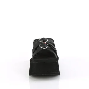 Noir 9 cm DemoniaCult FUNN-15 mules plateforme de emo gothic