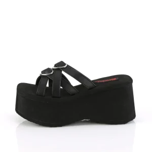 Noir 9 cm DemoniaCult FUNN-15 mules plateforme de emo gothic