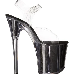 Noir 20 cm FLAMINGO-808G Etincelle Plateforme Haut Talon