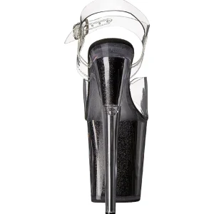 Noir 20 cm FLAMINGO-808G Etincelle Plateforme Haut Talon
