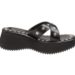 Noir 6,5 cm FLIP-05 Plateforme Tongs Gothique Femmes