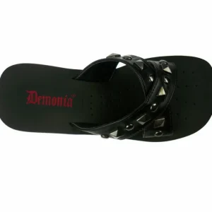 Noir 9 cm FUNN-29 Plateforme Tongs Gothique Femmes