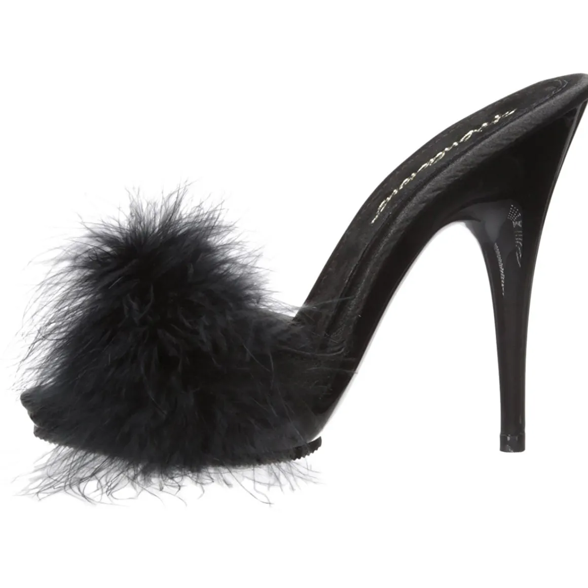 noir__cm_poisef_plumes_de_2.webp Noir 13 cm POISE-501F plumes de marabout Mules Chaussures