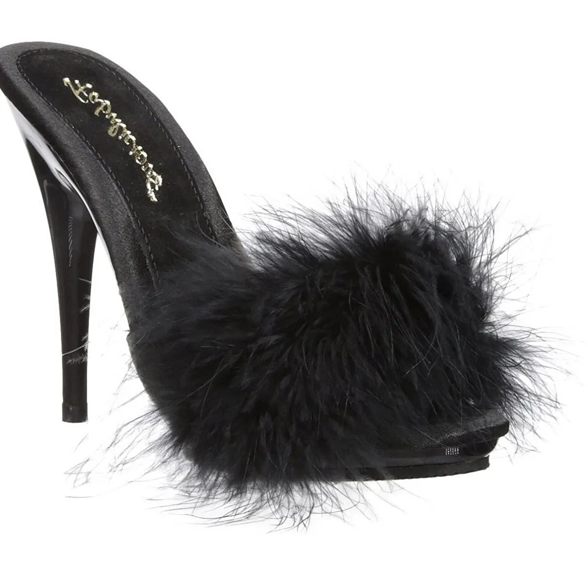 noir__cm_poisef_plumes_de_6.webp Noir 13 cm POISE-501F plumes de marabout Mules Chaussures