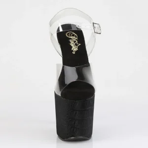 Noir 20 cm RAZZLE-808WR plateforme sandales talons hauts de pole dance