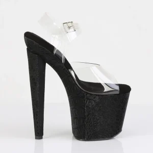 Noir 20 cm RAZZLE-808WR plateforme sandales talons hauts de pole dance