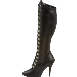 Noir 13 cm SEDUCE-2024 Bottes à Lacets Femmes