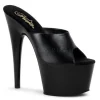 Noir Cuir 18 cm ADORE-701 Plateforme Mules Hautes
