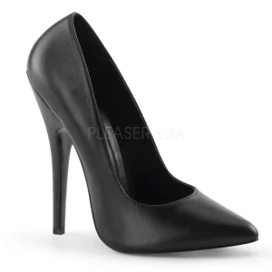 Noir Cuir 15 cm DOMINA-420 Escarpins Talons Aiguilles Hommes