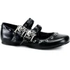 Noir DAISY-03 chaussures ballerines gothique talons plates