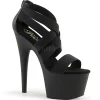 Noir Elastique 18 cm ADORE-769 Plateforme Sandales Talons Hauts