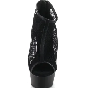 Noir Filet 15 cm Pleaser DELIGHT-600-12 Plateforme Bottines