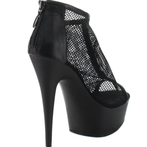 Noir Filet 15 cm Pleaser DELIGHT-600-12 Plateforme Bottines