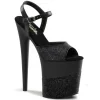Noir Glitter 20 cm Pleaser FLAMINGO-809-2G Talons Aiguilles Plateforme